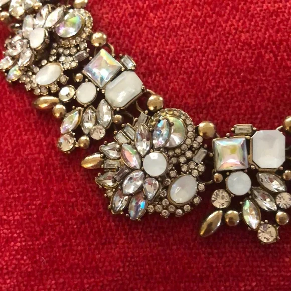 Elegant Gold and Silver Statement Necklace - Picture 1 of 9